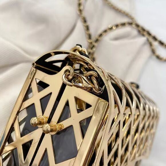 Elegant Metallic Frame Crossbody Bag - Picture 5 of 17